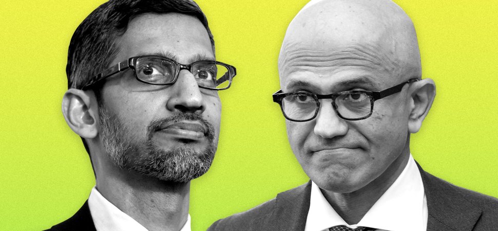 Google's Sundar Pichai and Microsoft's Satya Nadella Drop Their Version of a Tech Diss Track. Who Comes Out on Top?